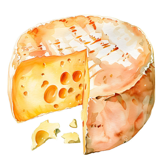 Watercolor Cheese Fabric Panel 71
