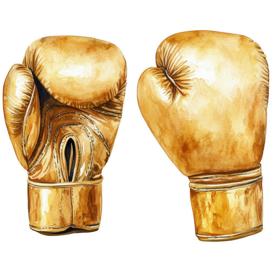 Watercolor Boxing Fabric Panel 19
