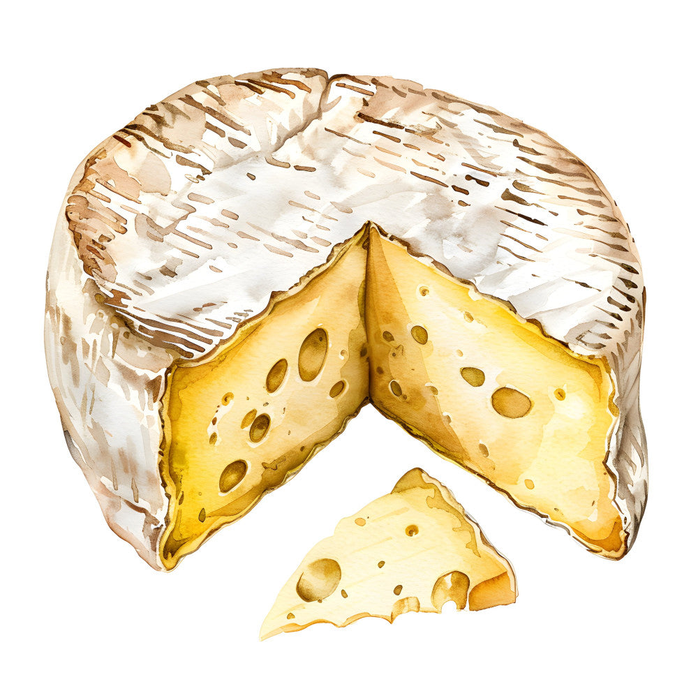 Watercolor Cheese Fabric Panel 46
