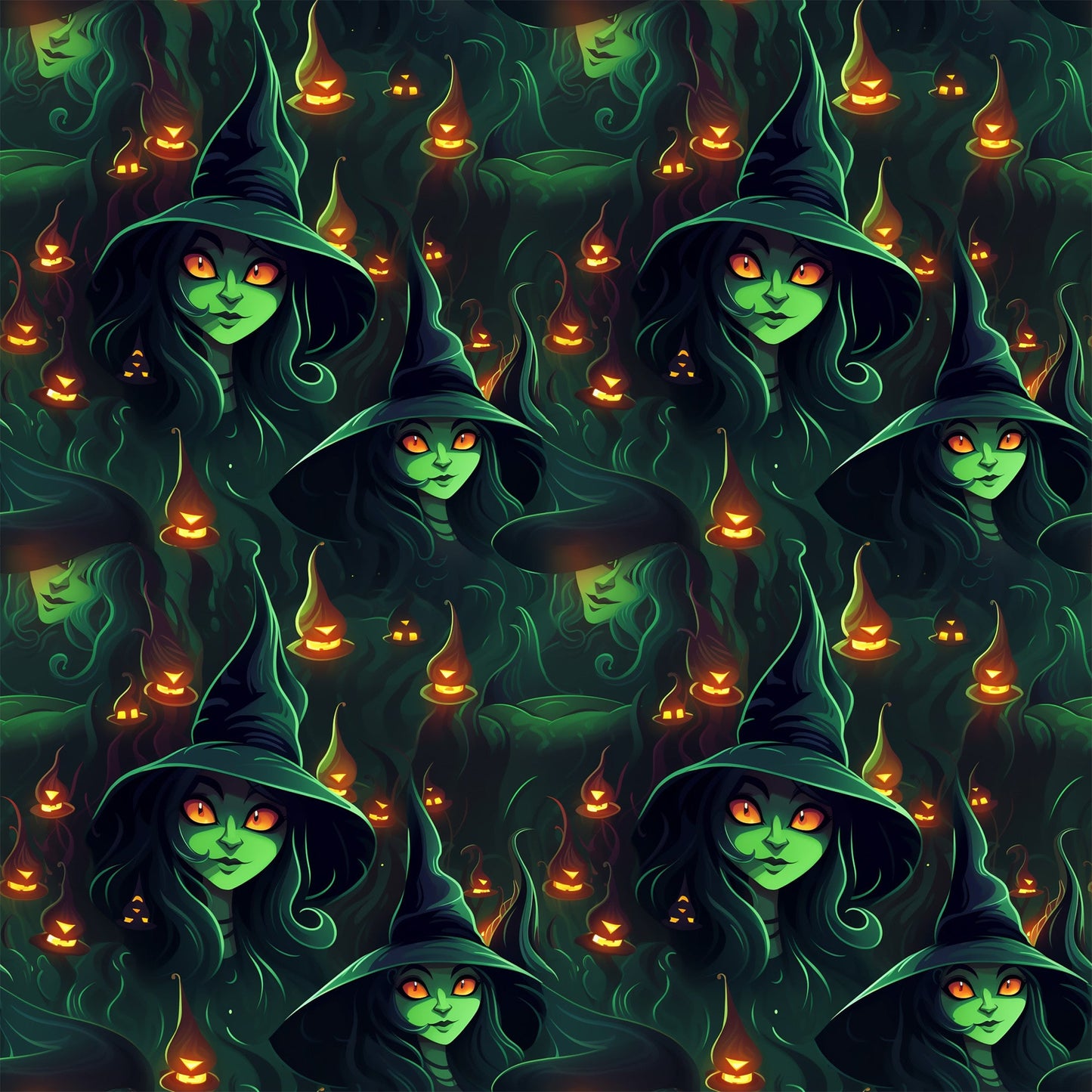 Daily Deal: Scary Halloween Pattern 2 Quilting Cotton Fabric - 118" x 1 Yard"