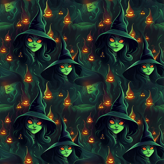 Daily Deal: Scary Halloween Pattern 2 Quilting Cotton Fabric - 118" x 1 Yard"