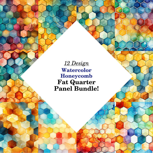 Watercolor Honeycomb Fat Quarter Bundle