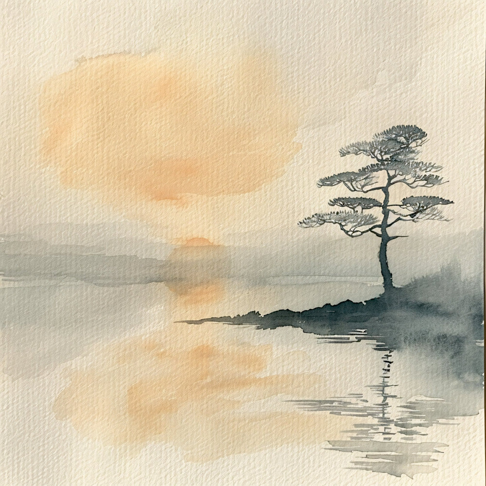 Japandi Art Nature Fabric Panel 5