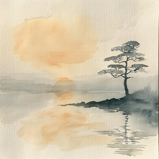 Japandi Art Nature Fabric Panel 5