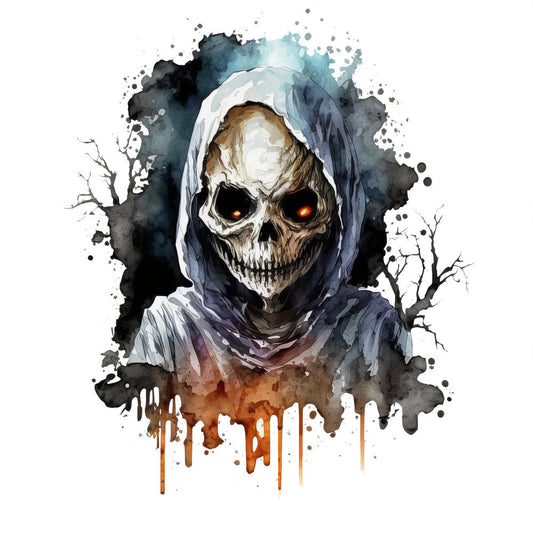 Creepy Halloween Horror Fabric Panel 5