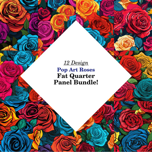 Pop Art Roses Fat Quarter Bundle