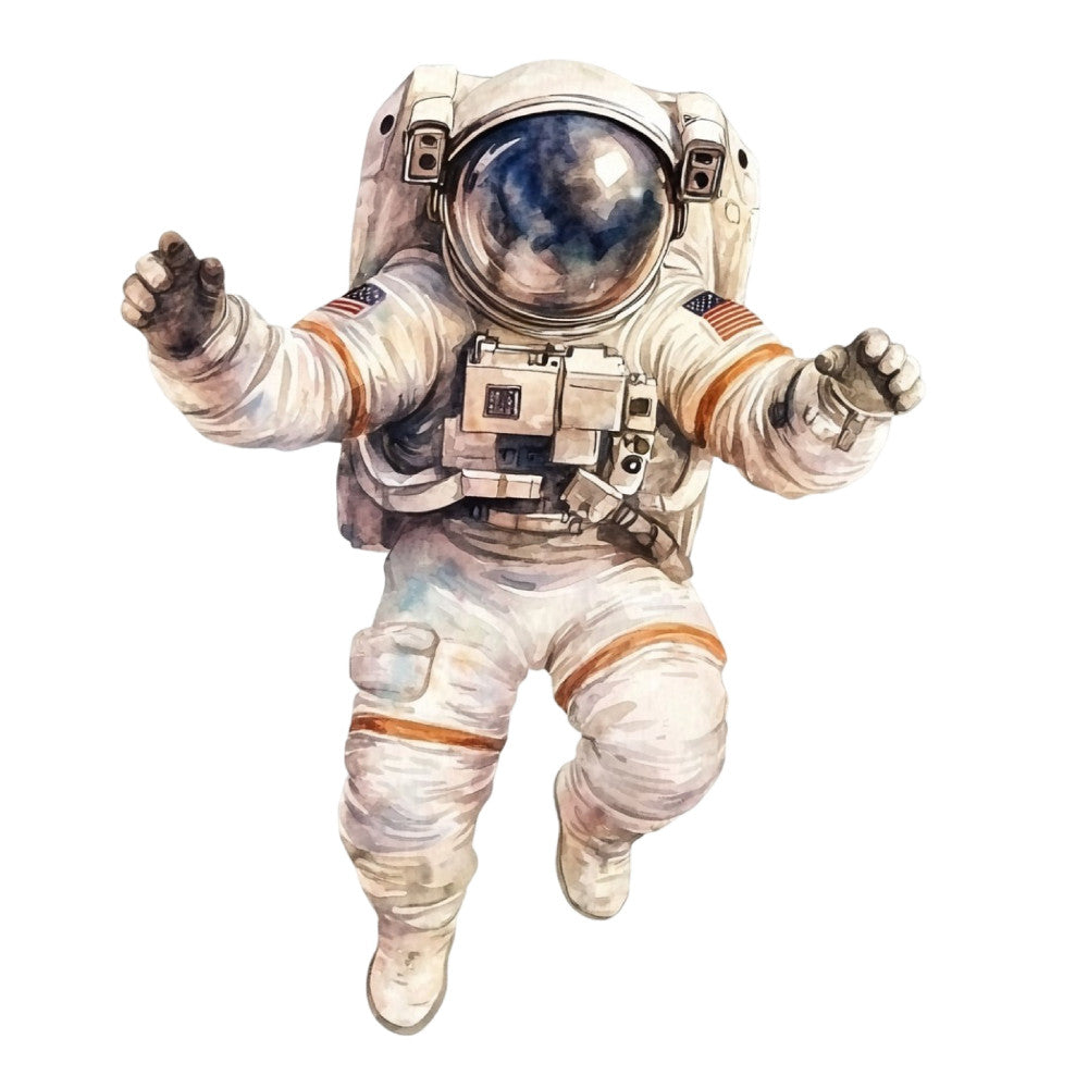 Watercolor Space Adventure Fabric Panel 4