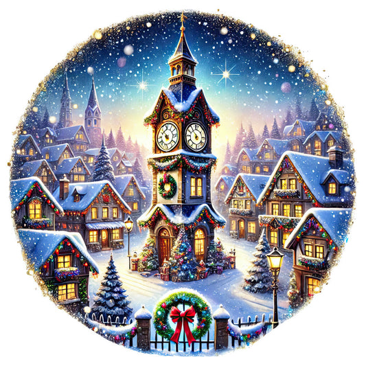 Christmas Villages Fabric Panel 35