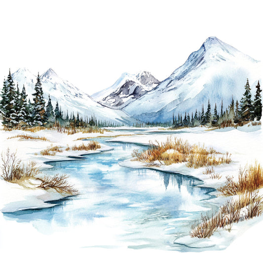 Winter Scotland Fabric Panel 13