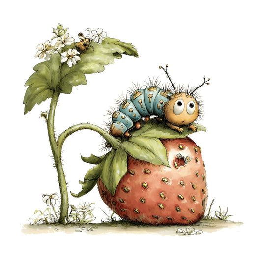 Whimsical Caterpillar Fabric Panel 17