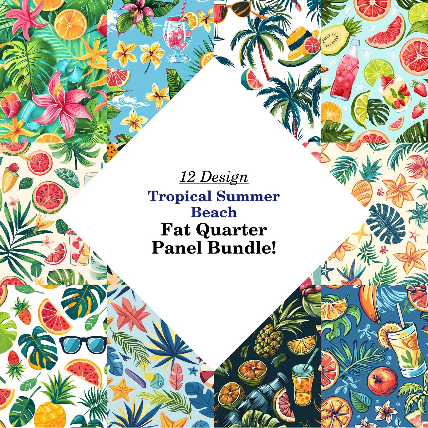 Tropical Summer Beach Fat Quarter Bundle