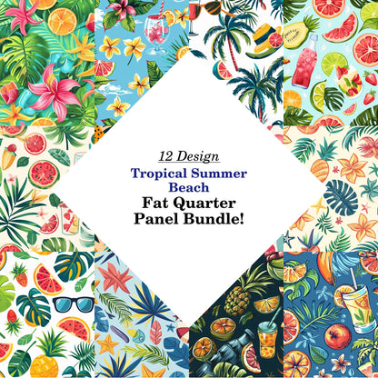 Tropical Summer Beach Fat Quarter Bundle