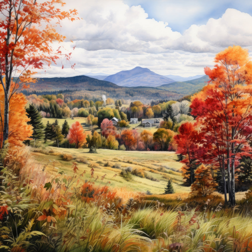 Autumn In Vermont Fabric Panel 15