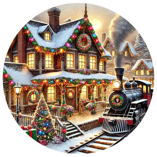 Christmas Villages Fabric Panel 92