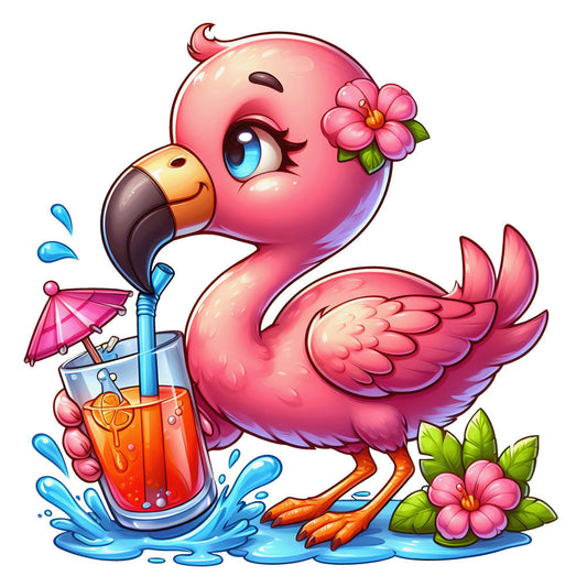 Baby Flamingos Fabric Panel 23