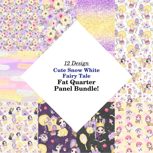 Cute Snow White Fairy Tale Fat Quarter Bundle