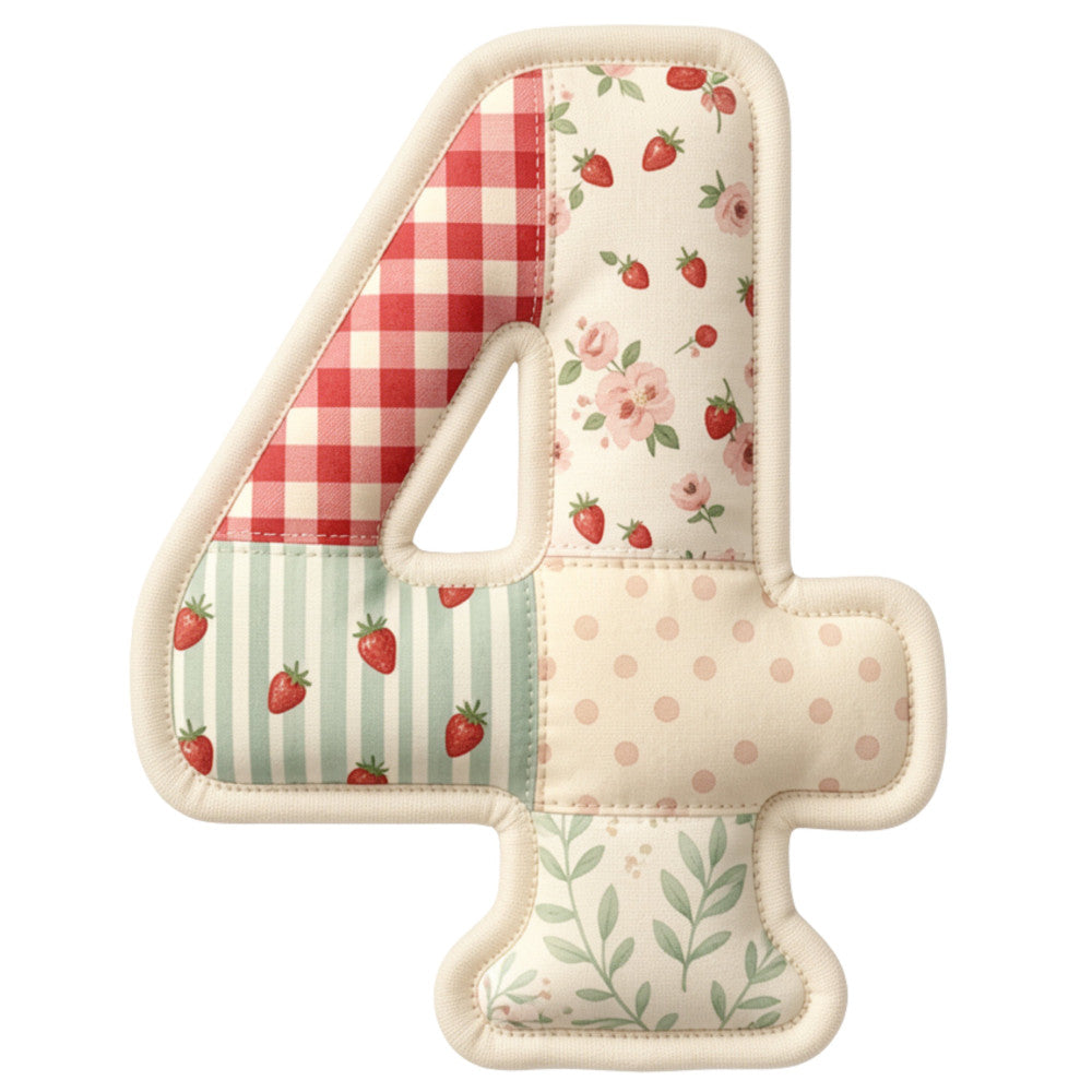 Strawberry Patchwork Fabric Panel 16