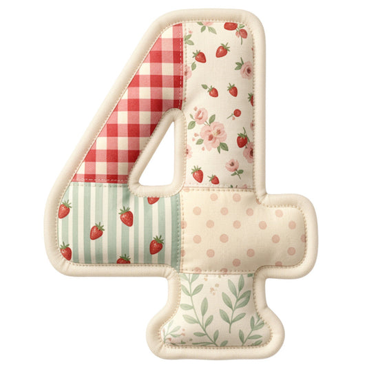 Strawberry Patchwork Fabric Panel 16