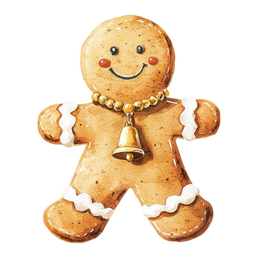 Christmas Gingerbread Man Fabric Panel 25