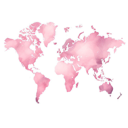 Colorful World Map Fabric Panel 19