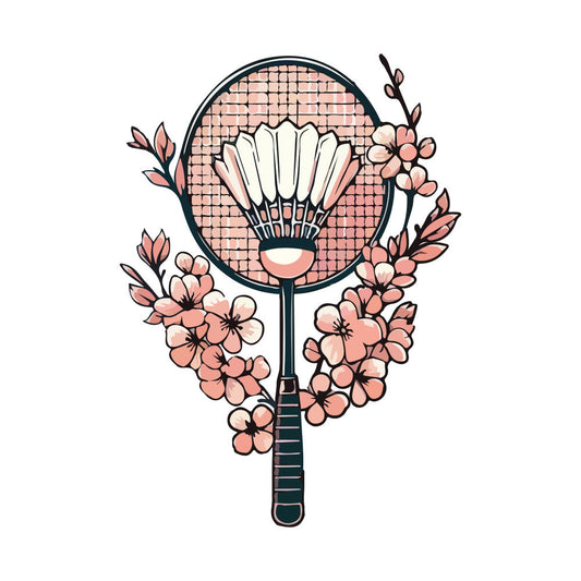 Watercolor-Badminton Fabric Panel 24