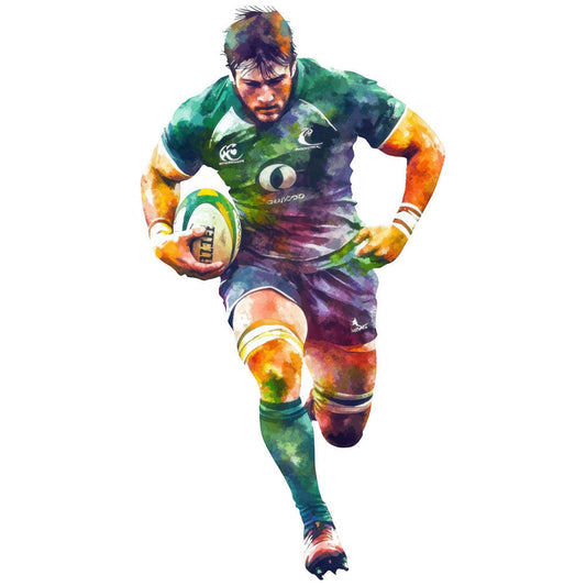 Watercolor Rugby Fabric Panel 18