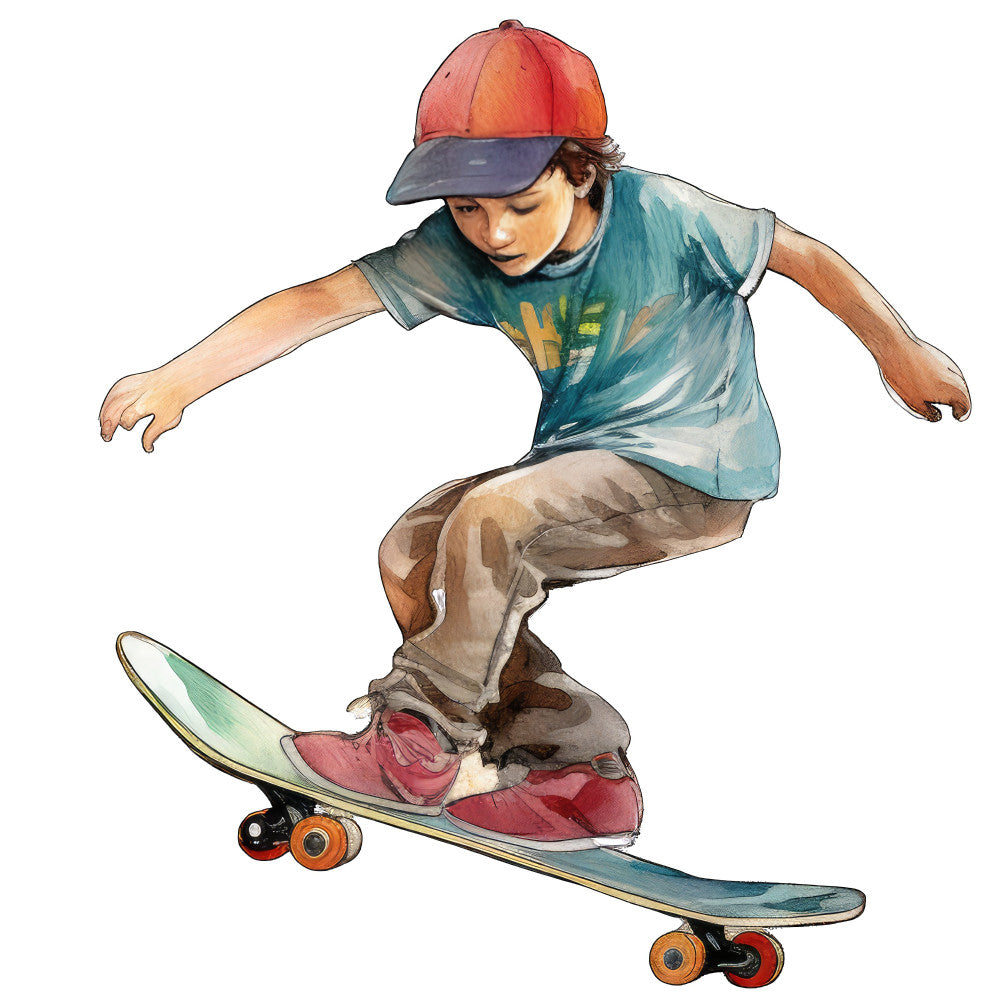 Kids Skateboarding Fabric Panel 3