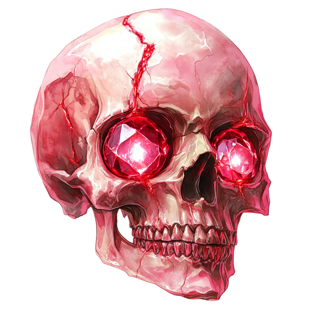 Red Eyed Skull Fabric Panel 25
