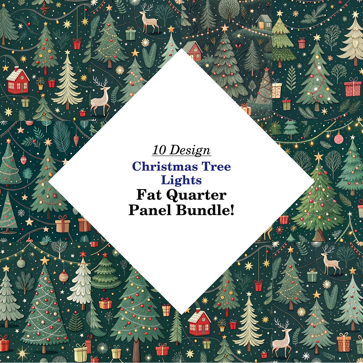 Christmas Tree Lights Fat Quarter Bundle