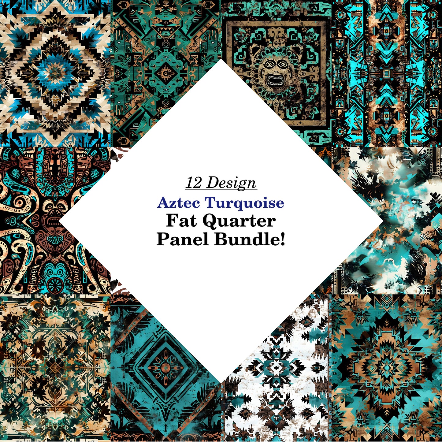 Aztec Turquoise Fat Quarter Bundle
