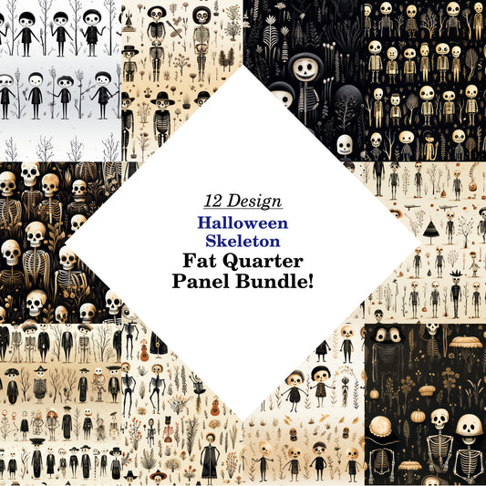 Halloween Skeleton Fat Quarter Bundle