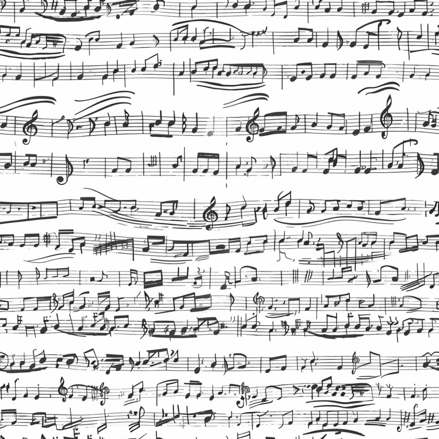 Handwritten Music Pattern 10 Quilting Cotton Fabric