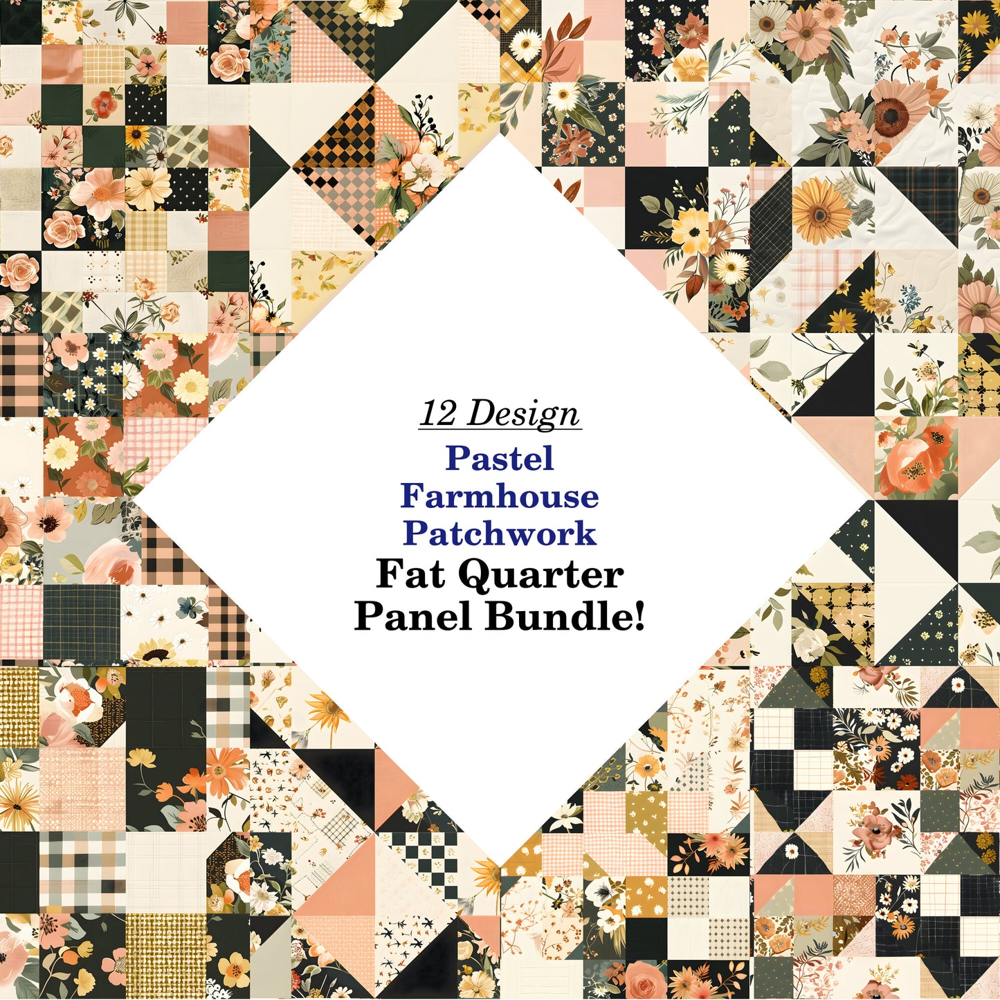 Pastel Farmhouse Patchwork Fat Quarter Bundle