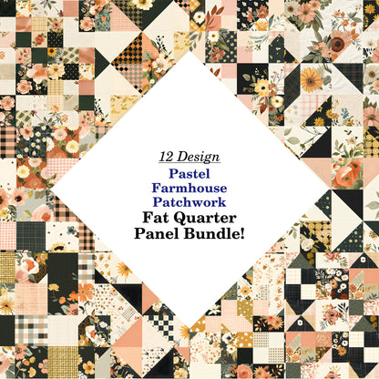 Pastel Farmhouse Patchwork Fat Quarter Bundle