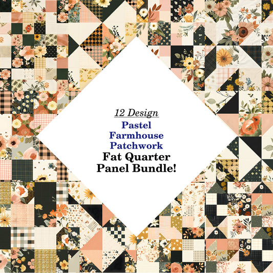 Pastel Farmhouse Patchwork Fat Quarter Bundle