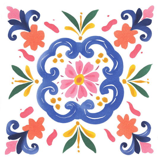 Floral Kaleidoscope Fabric Panel 29