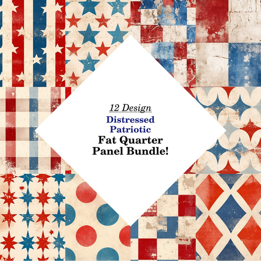 Distressed Patriotic Fat Quarter Bundle