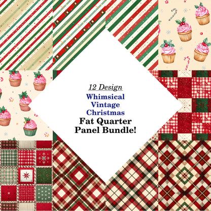 Whimsical Vintage Christmas Fat Quarter Bundle