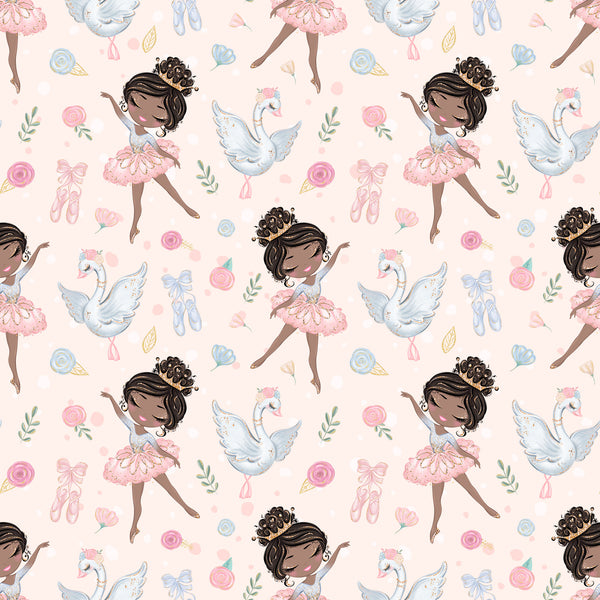 Sweet Ballerina Pattern 3 Quilting Cotton Fabric – FabricMegaStore.com