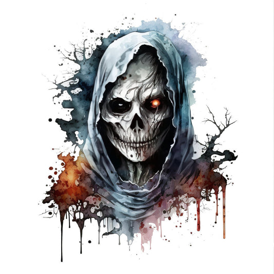 Creepy Halloween Horror Fabric Panel 6