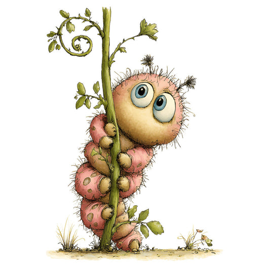 Whimsical Caterpillar Fabric Panel 15