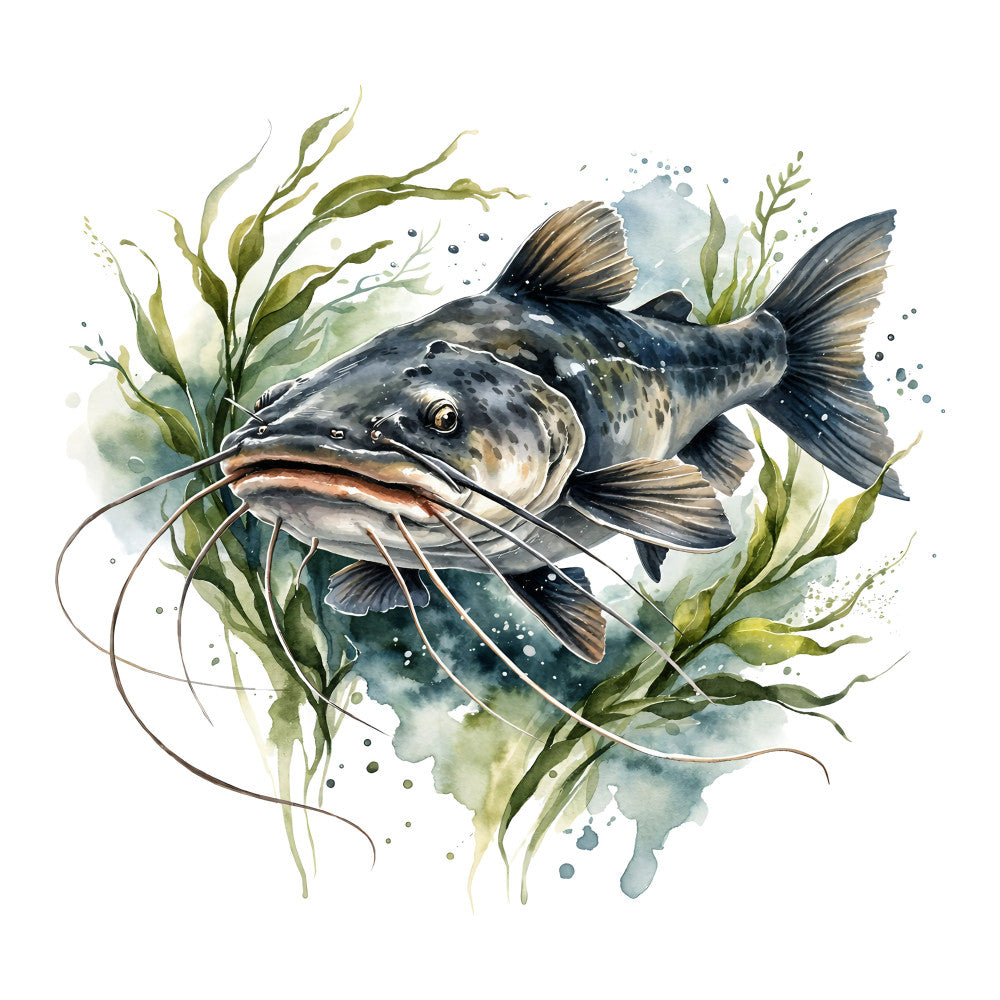 Vintage Fishing Fabric Panel 17