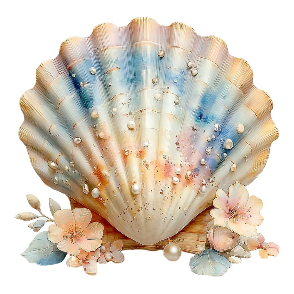 Colorful Seashell Fabric Panel 40