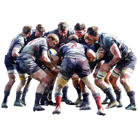 Watercolor Rugby Fabric Panel 15