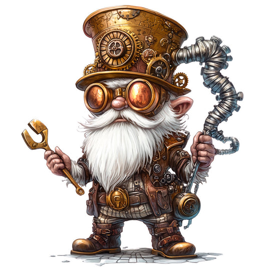 Steampunk Gnomes Fabric Panel 23