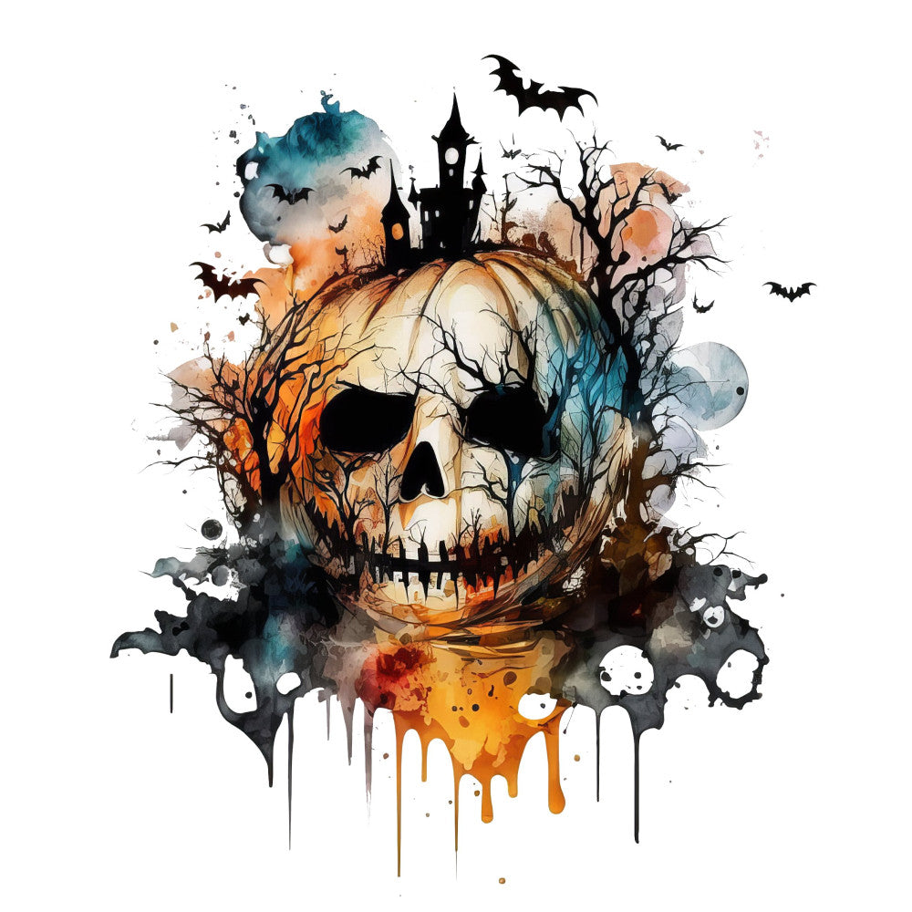 Creepy Halloween Horror Fabric Panel 30