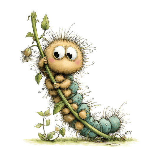 Whimsical Caterpillar Fabric Panel 14