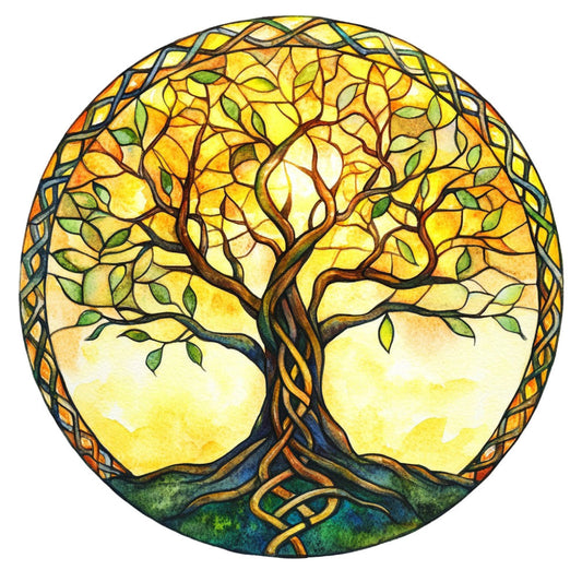 Tree of Life Stained Glass Fabric Panel 20