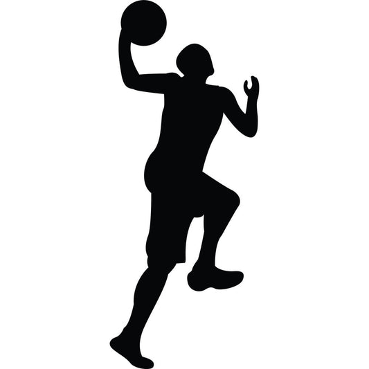 Basketball Player Silhouette Fabric Panel 17