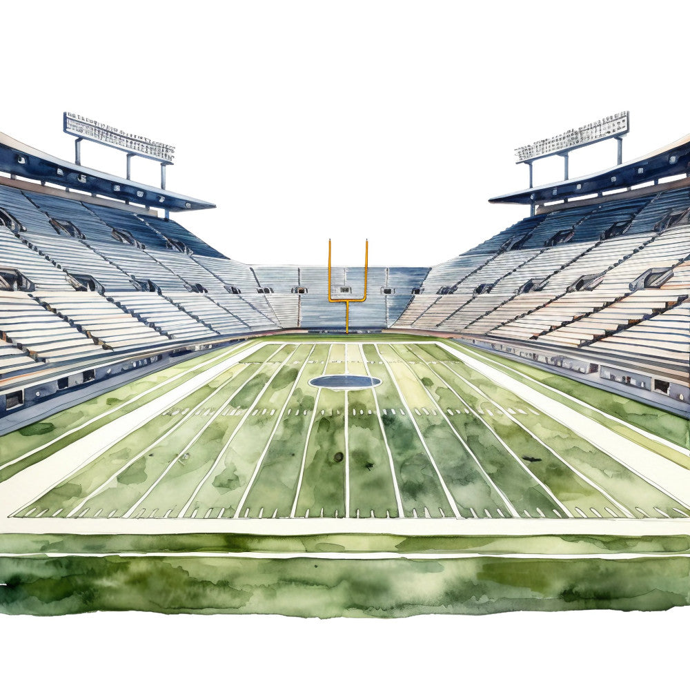 Watercolor American Football Fabric Panel 4